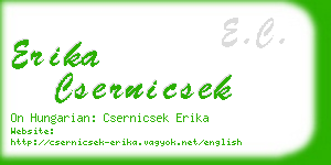 erika csernicsek business card